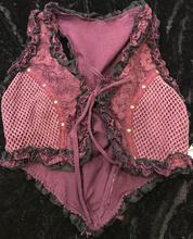 Load image into Gallery viewer, Mini Vest with Ruffle Trim and Lace-up Back