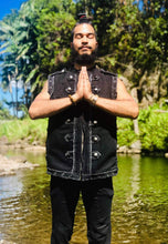 Load image into Gallery viewer, Thick Cutoff Denim Sacred Geometry Vest