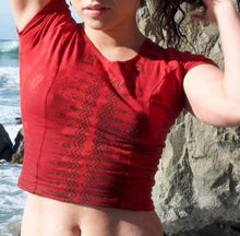 Load image into Gallery viewer, Cotton Block Print Crop Top