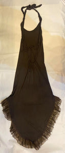 High-Low Halter Dress with Lace