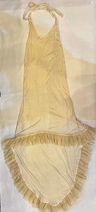 High-Low Halter Dress with Lace