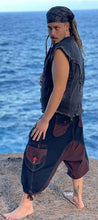 Load image into Gallery viewer, Men&#39;s Black Denim Sacred Geometry Vest