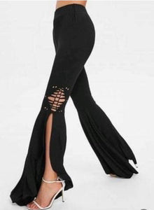 Razor Cut Knotted Flare Pants