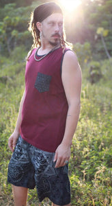 Men's Tank Top with Sacred Geometry Pocket