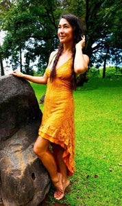 Hi-Low Lace Halter Dress