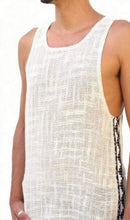 Load image into Gallery viewer, Men&#39;s Tank Top with Hand Woven Tribal Design