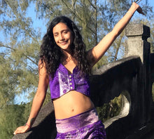 Load image into Gallery viewer, Silk Sari Cropped Halter Vest