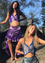 Load image into Gallery viewer, Silk Sari Cropped Halter Vest
