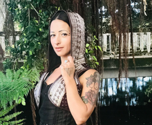 Load image into Gallery viewer, Hooded Silk Sari Brocade Vest