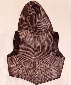 Hooded Silk Sari Brocade Vest