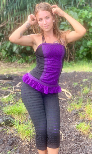 Purple Lace Fairycore Corset Top