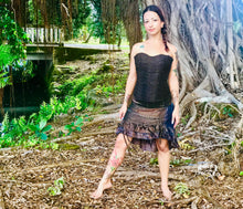 Load image into Gallery viewer, Indian Silk Short Cinched Skirt