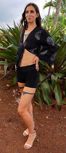 Om Crop Wrap Top