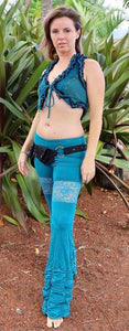 Yoga Flare Pants with Lace