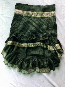 Indian Silk Short Cinched Skirt