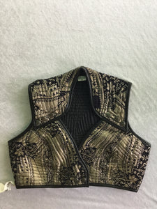 Indian Silk Snap Cropped Top