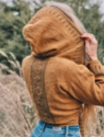 Load image into Gallery viewer, Hooded Block Print Wrap Jacket