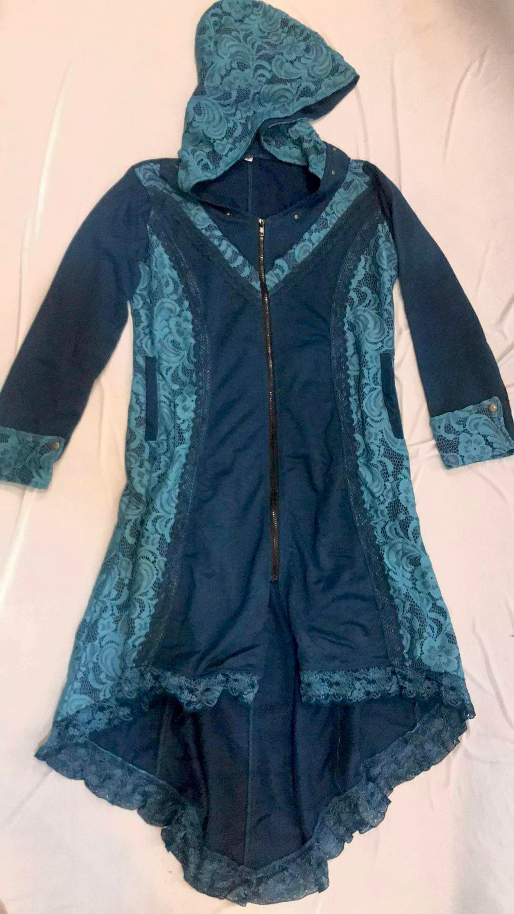 Long Lace Hooded Jacket