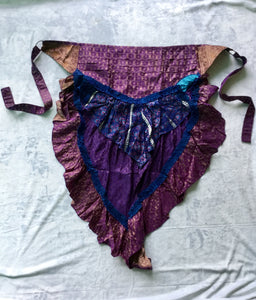 Silk Sari Festy Ruffle Wrap Skirt