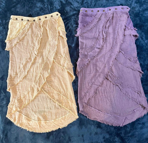 Adjustable Long Raw Cotton Skirt