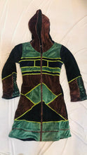 Load image into Gallery viewer, Long Velvet/Fleece Hooded Jacket
