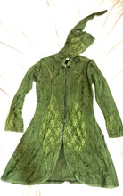 Load image into Gallery viewer, Long Cotton Jacket With Pointed Hood