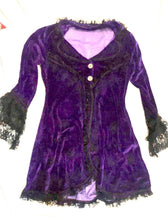 Load image into Gallery viewer, Velvet Jacket with Lace