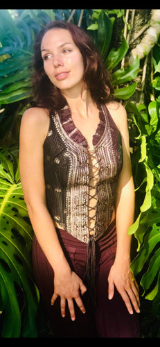 Indian Silk Sari Corset Top