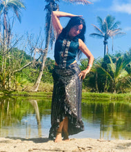Load image into Gallery viewer, Indian Silk Sari Bodice, Laces Up Front