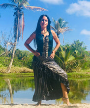 Load image into Gallery viewer, Indian Silk Sari Bodice, Laces Up Front