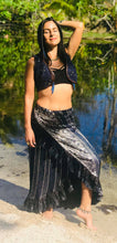 Load image into Gallery viewer, Long Indian Silk Sari Adjustable Skirt