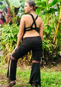 Organic Cotton Backless Lace V Tank