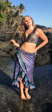 Load image into Gallery viewer, Long Indian Silk Sari Adjustable Skirt