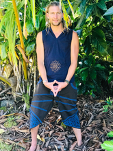 Load image into Gallery viewer, Men’s Sacred Geometry Organic Cotton Sleeveless Hoodie