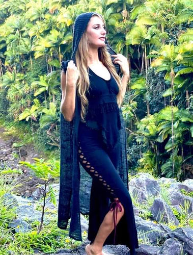 Woven Sleeveless Hoodie