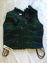 Load image into Gallery viewer, Zip Up Indian Silk Sari Crop Top Vest