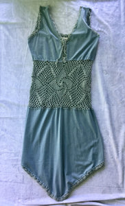 Organic Cotton Crochet Midriff Dress