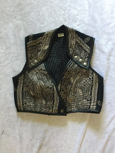Indian Silk Snap Cropped Top