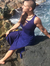 Load image into Gallery viewer, Organic Cotton BodyCon Ripped V-Neck Dress