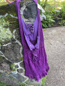 Lace High-Low Halter Dress