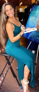 Lace-Up Slip Dress