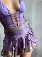 Load image into Gallery viewer, Indian Silk Sari Mini Skirt