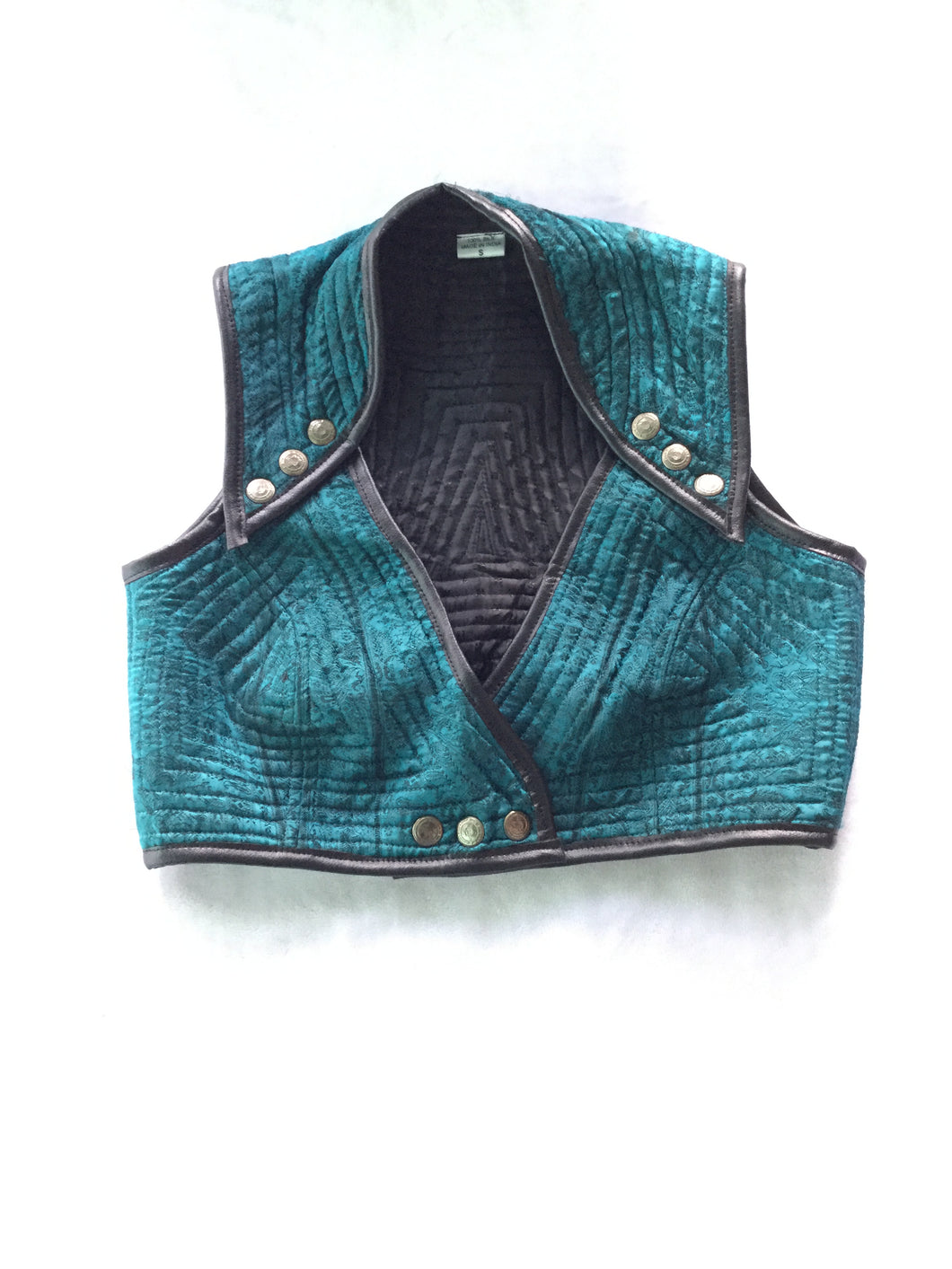 Indian Silk Snap Cropped Top