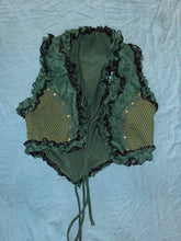 Load image into Gallery viewer, Mini Vest with Ruffle Trim and Lace-up Back