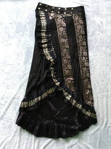 Long Indian Silk Sari Adjustable Skirt