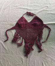 Load image into Gallery viewer, Crotchet Halter Top with Fringe