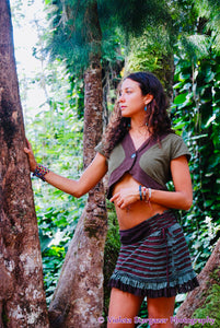Hemp Vest with Flower of Life Embroidery on Back