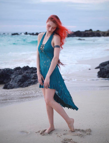 Hi-Low Lace Up Dress