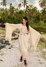 Load image into Gallery viewer, Long Tribal Dress with Bell Sleeves