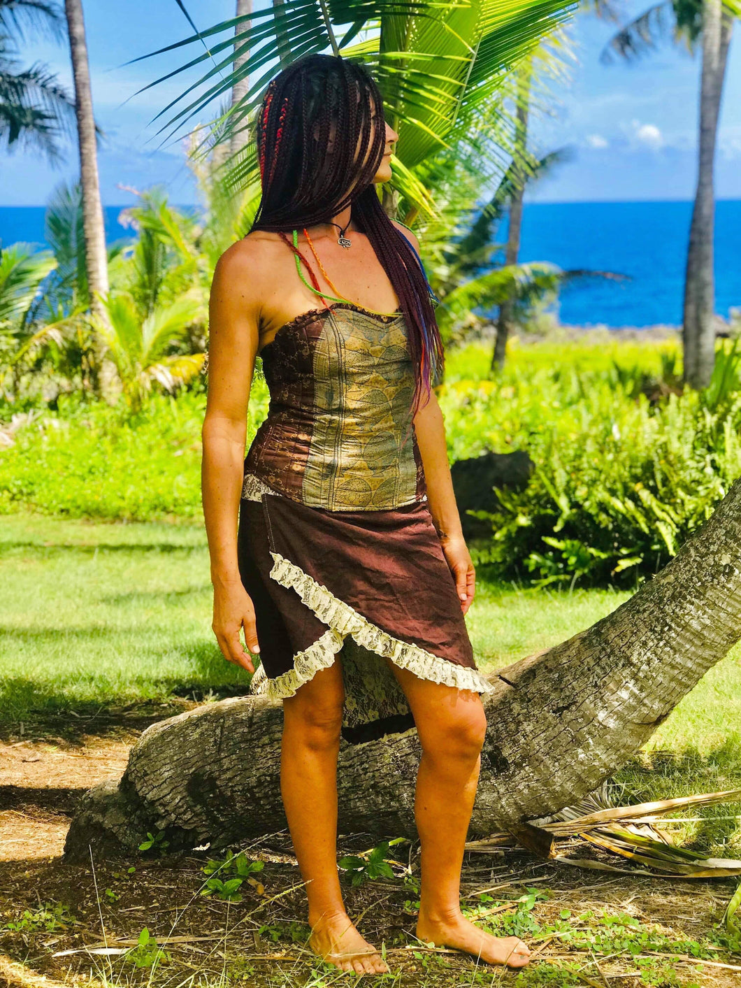 Reversible Lace Wrap Skirt